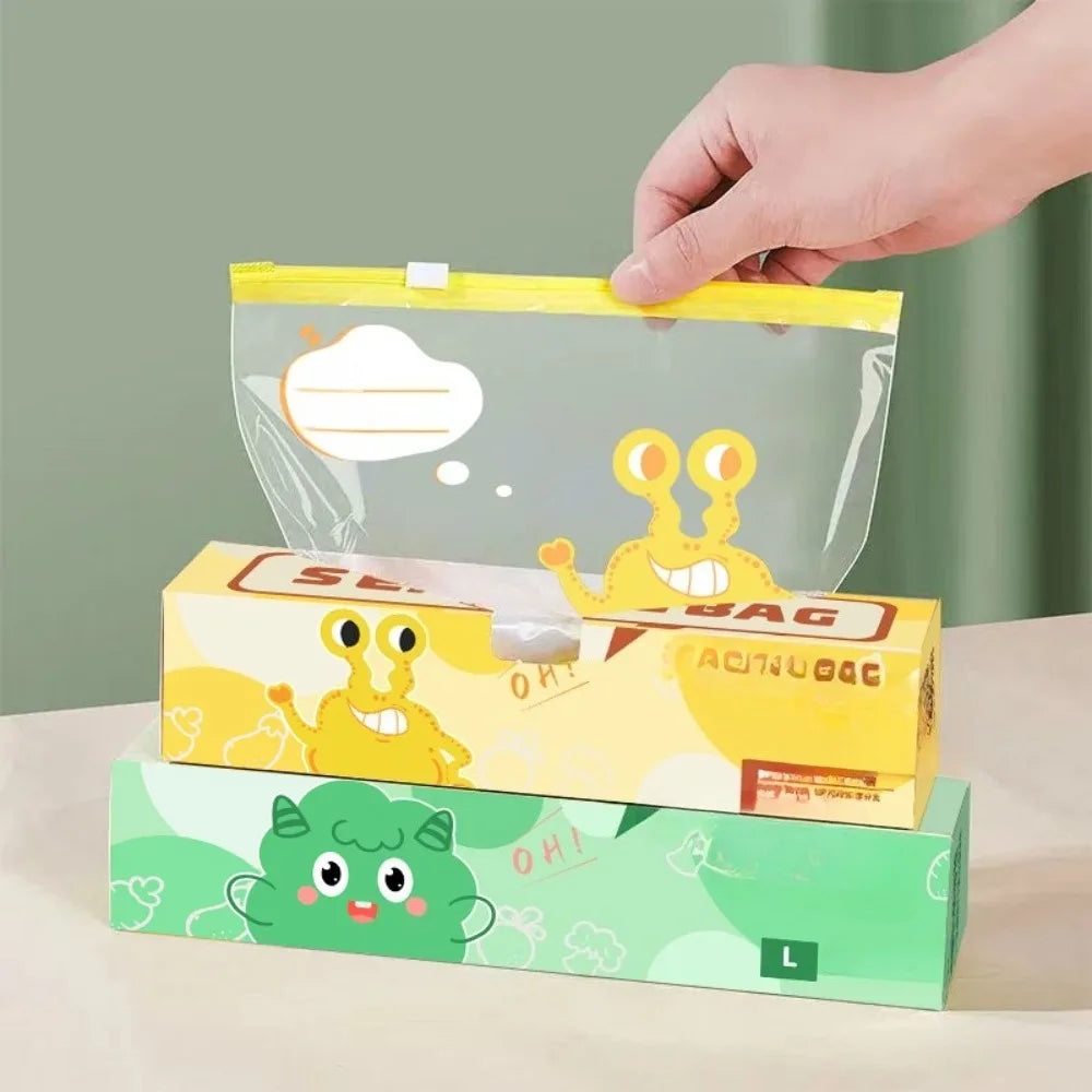 Reusable Food Storage Bags Variety Pack: Snack & Sandwich Sizes, Leakproof Zipper for Freezer, Safe Kitchen Pantry Organizer