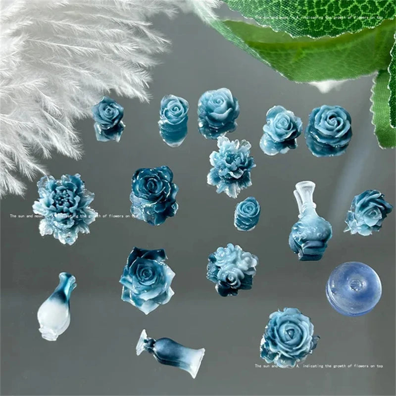 50pcs Purple Mixed 3D Moon Cloud Star Nail Charms Bulk Kawaii Lumionus Mini Ice Cloud Nail Art Decorat Accessories DIY Supplies