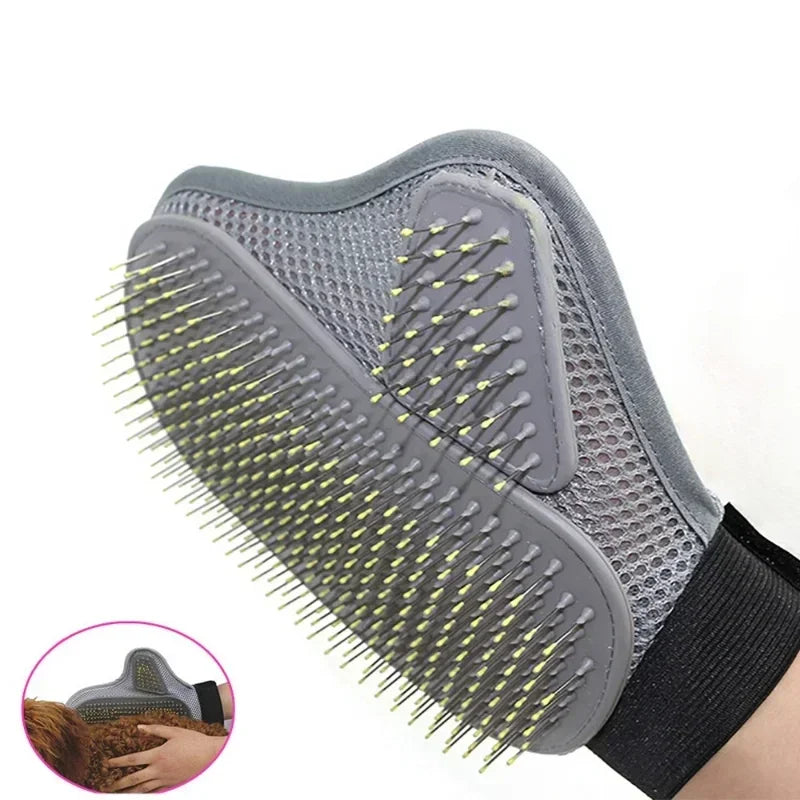 1Pc Pet Grooming Glove Hair Removal Brush Cat Dog Fur Hair Deshedding Gentle Efficient Dog Combs Pet Bathing Massage Products