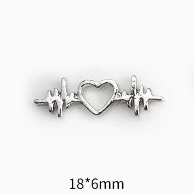 10Pcs Vintage Cross Nail Art Charms 3D Alloy Baroque Angel Heart Nail Art Decoration DIY Designer Luxury Manicure Accessories