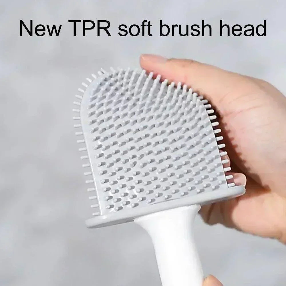 Toilet Brush With Holder Leakproof Soft Toilet Brush Bathroom Wall Mounted Brush