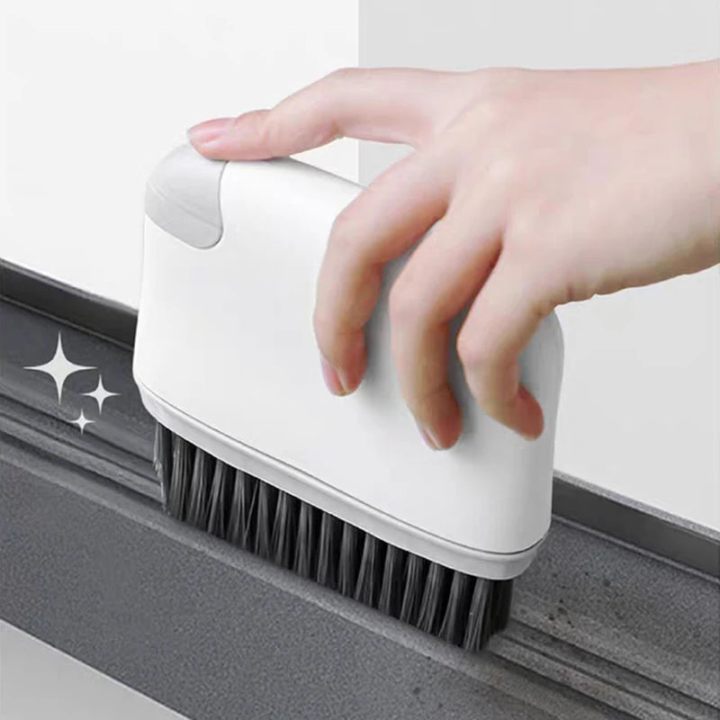 2 In1 Window Track Cleaning Brush Sliding Door Groove Cleaner Pet Hair Remover Multifunctional Home Kitchen Cleaning Accessories