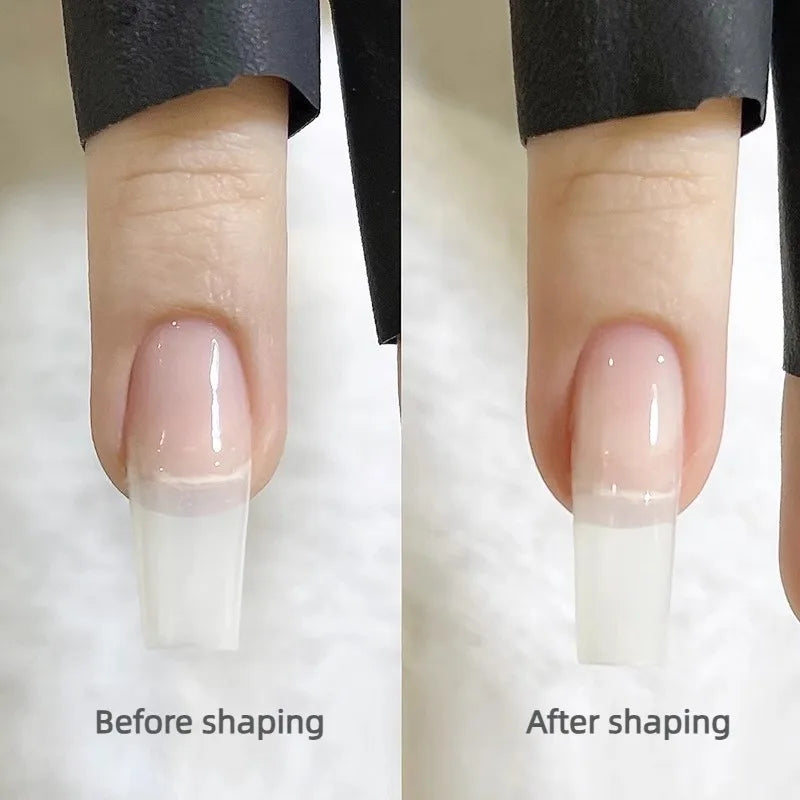 Nail Tip Pliers Pink Long Nose Nail Shaping Clips Soft Silicone Handle Nail Extension Forming Tweezers DIY Manicure Tool