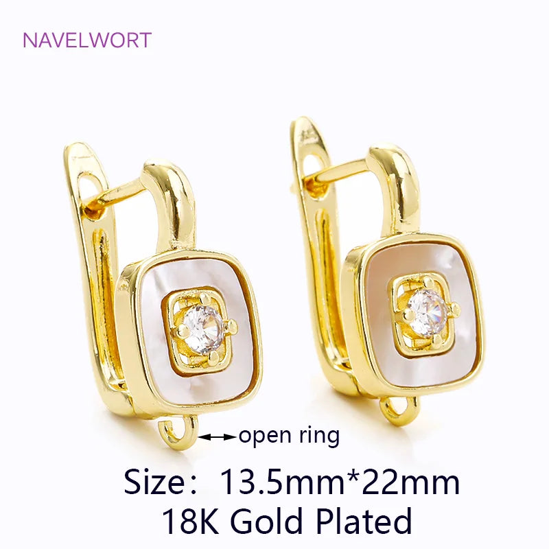 Multi Styles 18K Gold Plated Brass Shvenzy Earring Hooks Ear Wire Fastener,Accessories For Earrings,DIY Jewelry Making Supplies