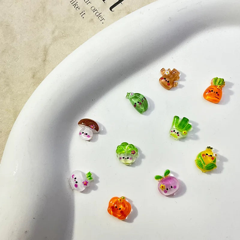 20pcs New Nail Art Cartoon Accessories Little Yellow Duck Resin Cute Nail Charms Decorations Supplies DIY 3D Cute Nail Art Parts