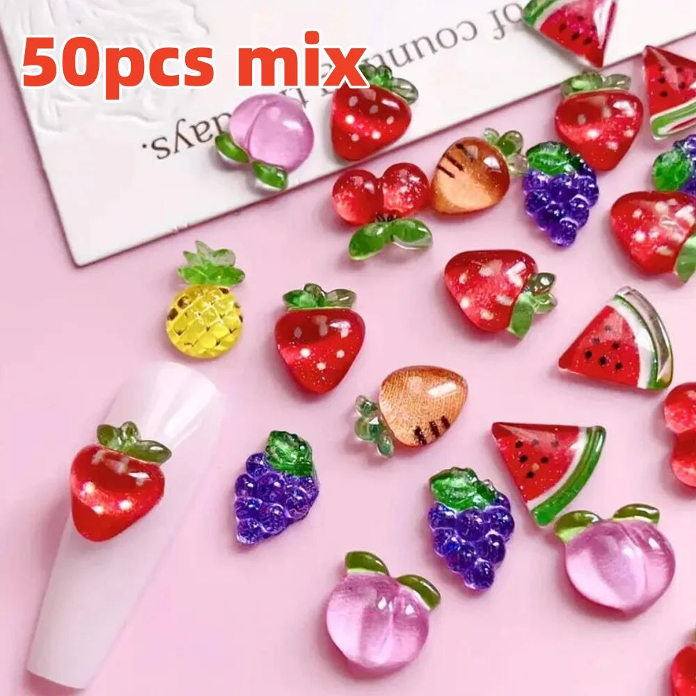 500-600pcs Bow Flower Nail Art Resin Decorations Mix Shapes Nail Charms Press on Manicure Supplies Jewelry Kawaii Accessories *&