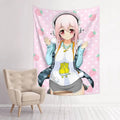 VIKAMA Japanese Cute Manga Girl Tapestry Wall Hanging For Bedroom And Living Room, Dorm Aesthetic Home Decor, Otaku Weeb Gift
