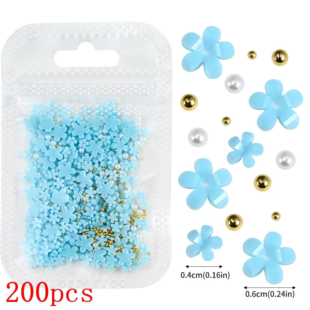 500-600pcs Bow Flower Nail Art Resin Decorations Mix Shapes Nail Charms Press on Manicure Supplies Jewelry Kawaii Accessories *&