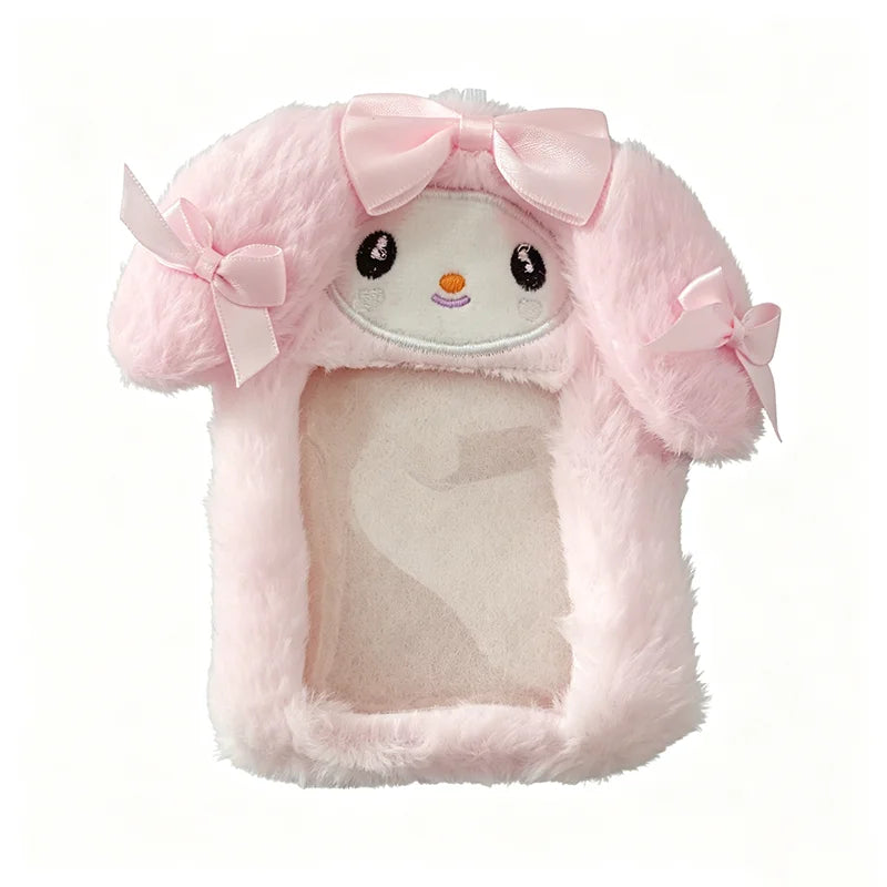 Japanese Style Sanrio Plush Card Holder, Cute Cartoon Campus Card Case for Students Portable Card Protector