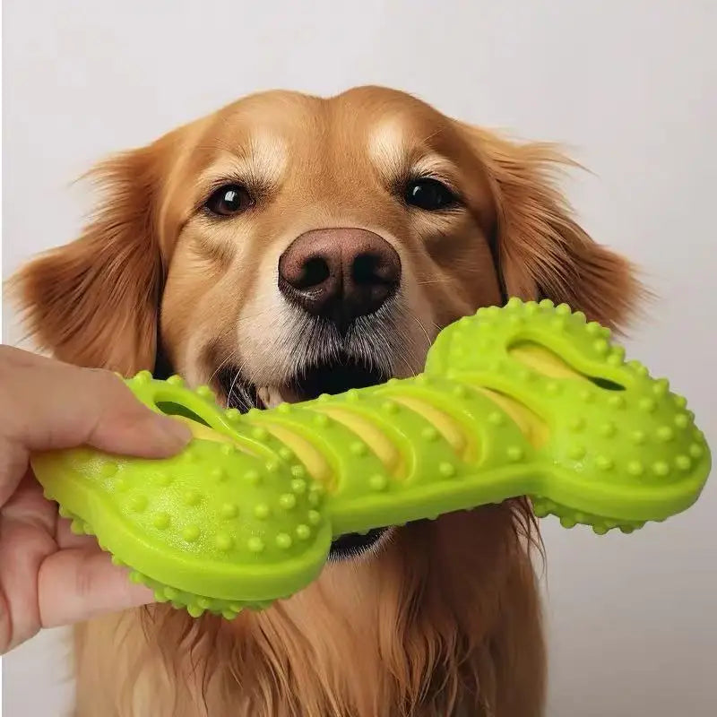 Pet Dog Chew Toys Rubber Bone Toy Bite Resistant Puppy Interactive Stick Puppy Chewing Toy Squeaky Interactive Dog Toys