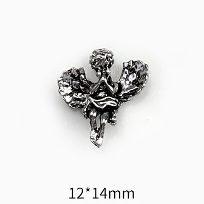 10Pcs Vintage Cross Nail Art Charms 3D Alloy Baroque Angel Heart Nail Art Decoration DIY Designer Luxury Manicure Accessories