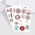 50pcs Christmas Stamps Graffiti Stickers for Envelope,DIY Crafts,Scrapbook, Self Adhesive Gift Sealing Sticker, Christmas Decor