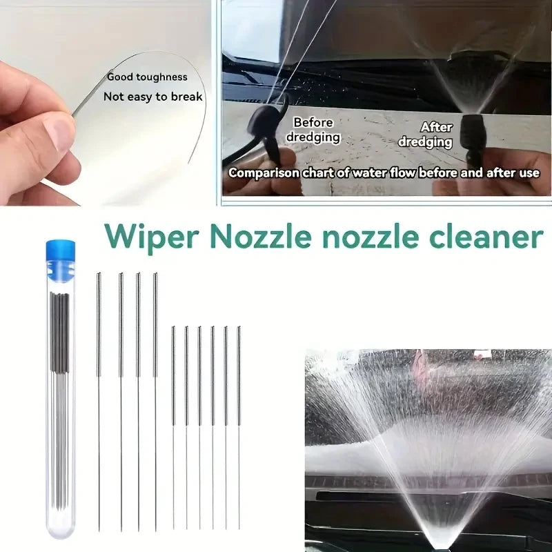 Stainless Steel Nozzle Cleaning Kit Anti-clogging Small Brush Pore Gap Cleaning Brush For Gas Stoves,Shower Head,3D Printer Jets