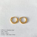 EMANCO Fashion Gold Size Circle Earrings Women's Jewelry Accessories Classic Stainless Steel Earrings Wholesale