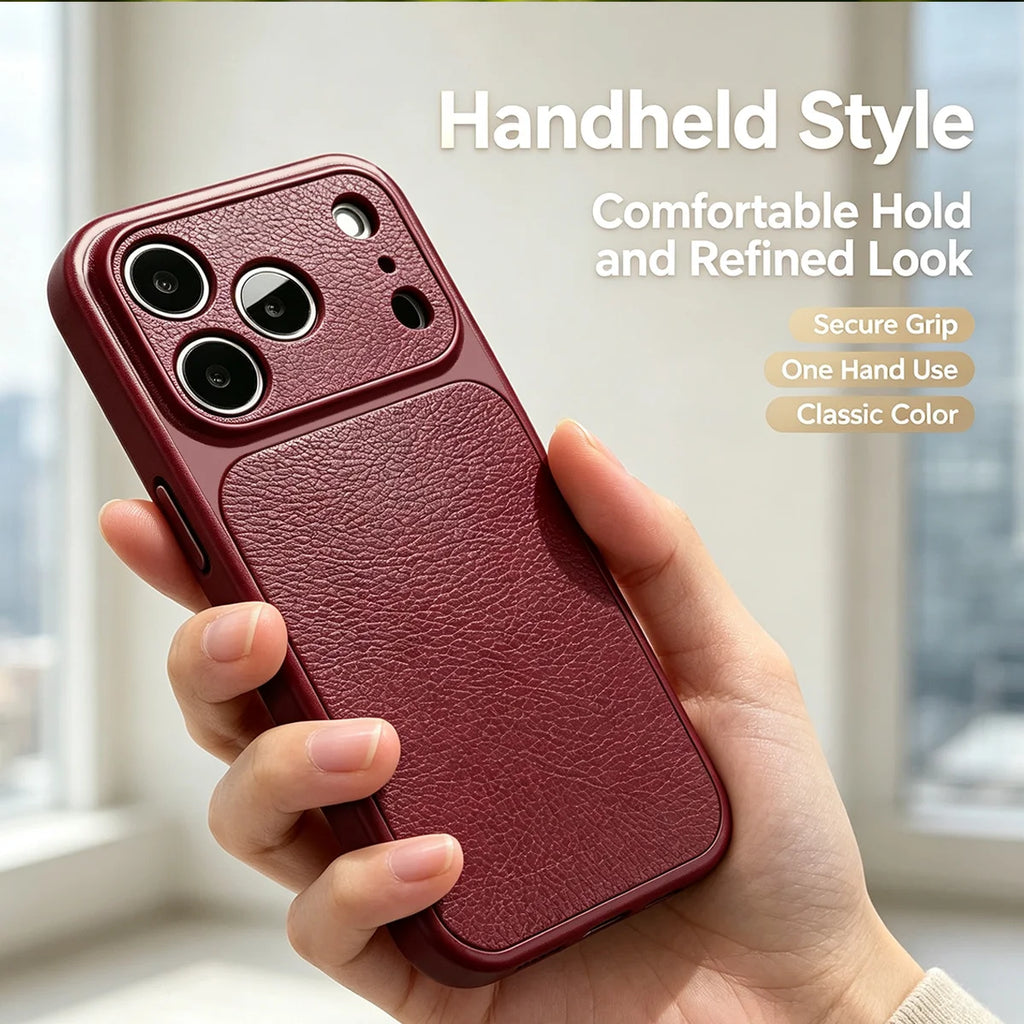 Luxury Retro Artificial Leather Matte Phone Case for IPhone 18 17 16 15 14 13 12 11 Pro Max 16 Plus Shockproof Protection Cover