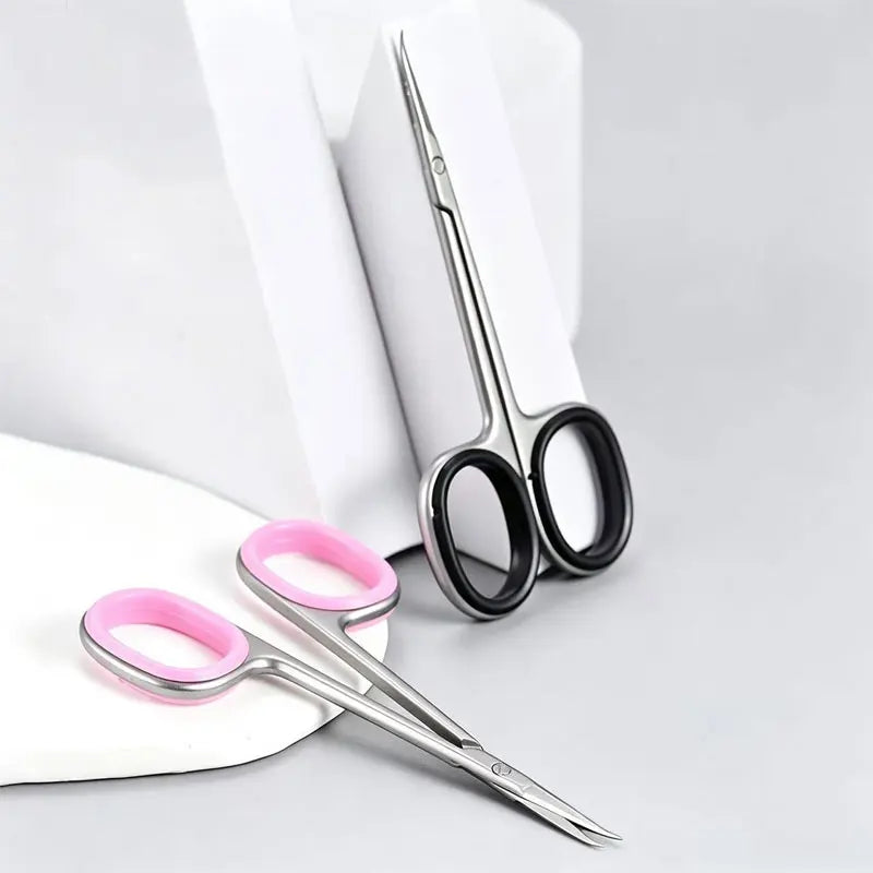 Stainless Steel Curved Tip Cuticle Scissors Dead Skin Remover Nail Art Cuticule Cutter Profession Manicure Tools Eyebrow Tools