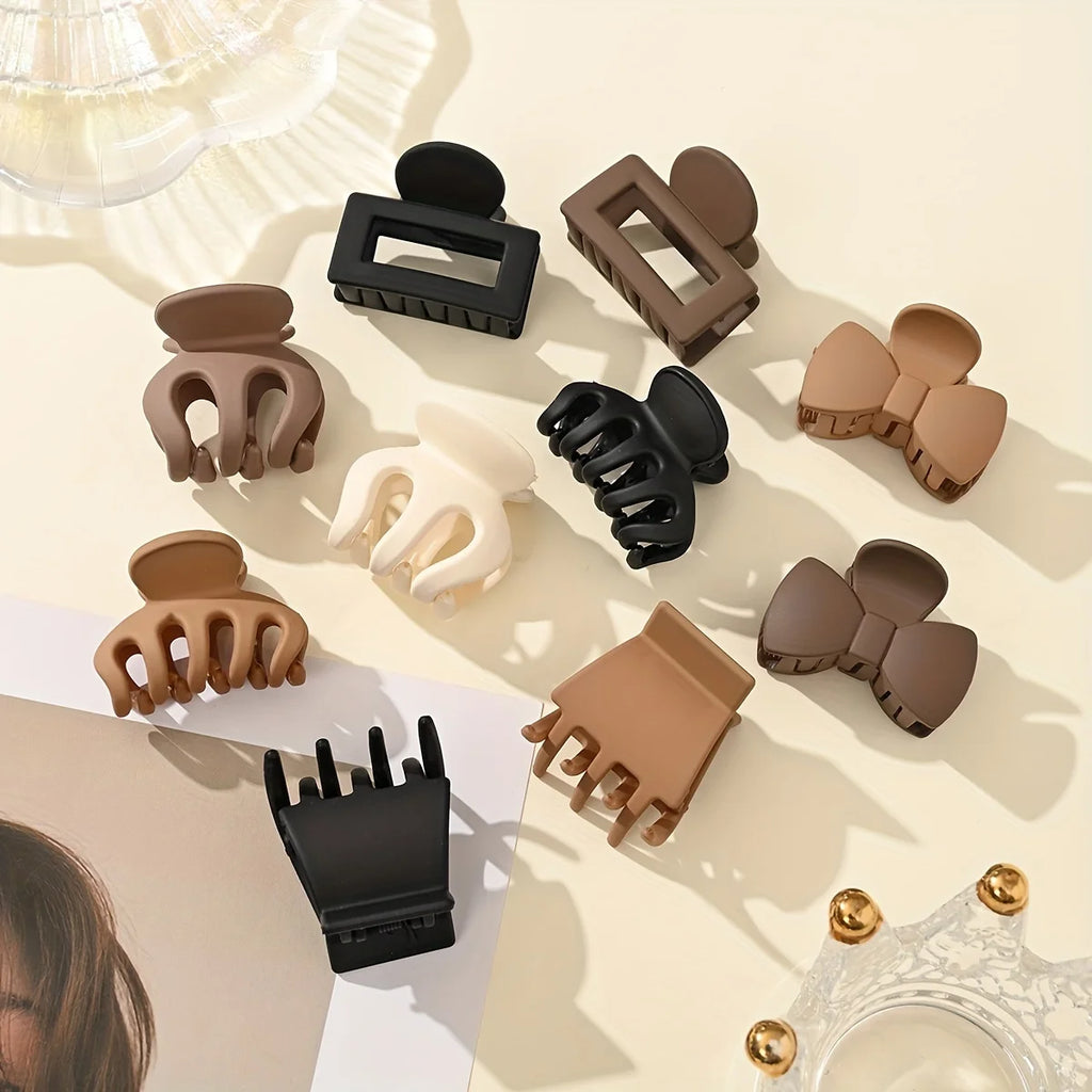 3Pcs Matte Hair Claw Clips Simple Solid Color Shark Clip Elegant Hair Claw for Women Girls Daily Hair Accessories