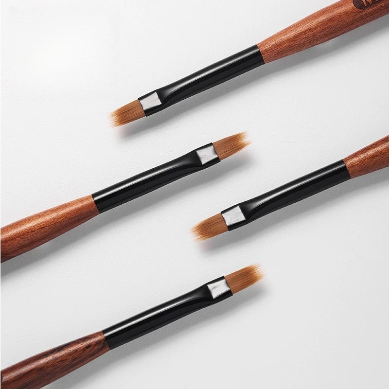 Wooden Gradient Nail Art Brush Acrylic Nail Ombre Pen DIY UV Gel Brushes Drawing Flowers Nails Brush Manicure Tools for Salon
