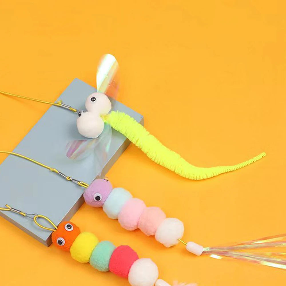 Random Door Hanging Elastic Rope Feather Cat Toy Interactive Molar Pet Supplies For Cats Small Dogs