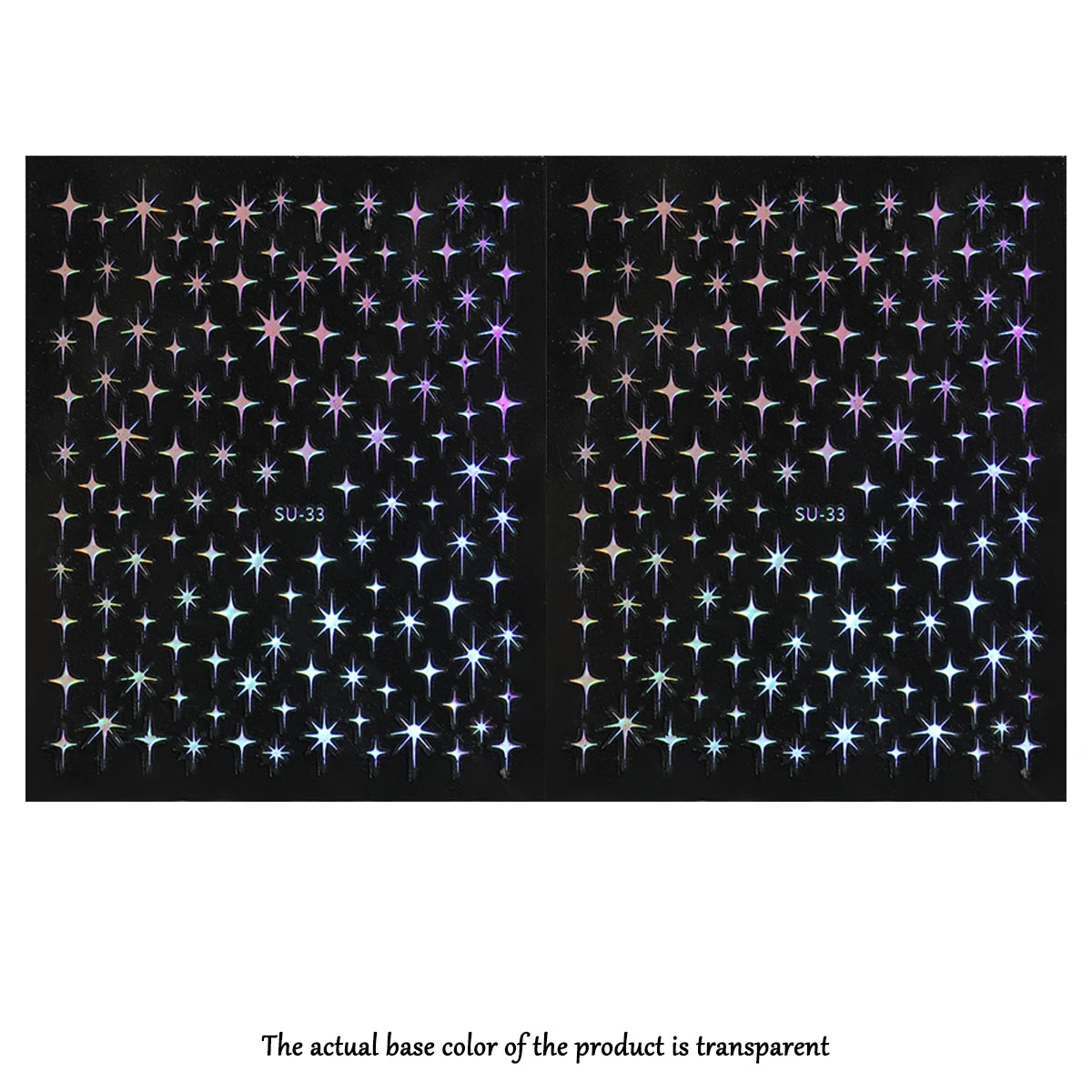 3D Metal Silver Starlight Nail Art Stickers Shiny 3D Laser Star Nail Decals 8*10cm Self-Adhesive Starlights Nail Supplies