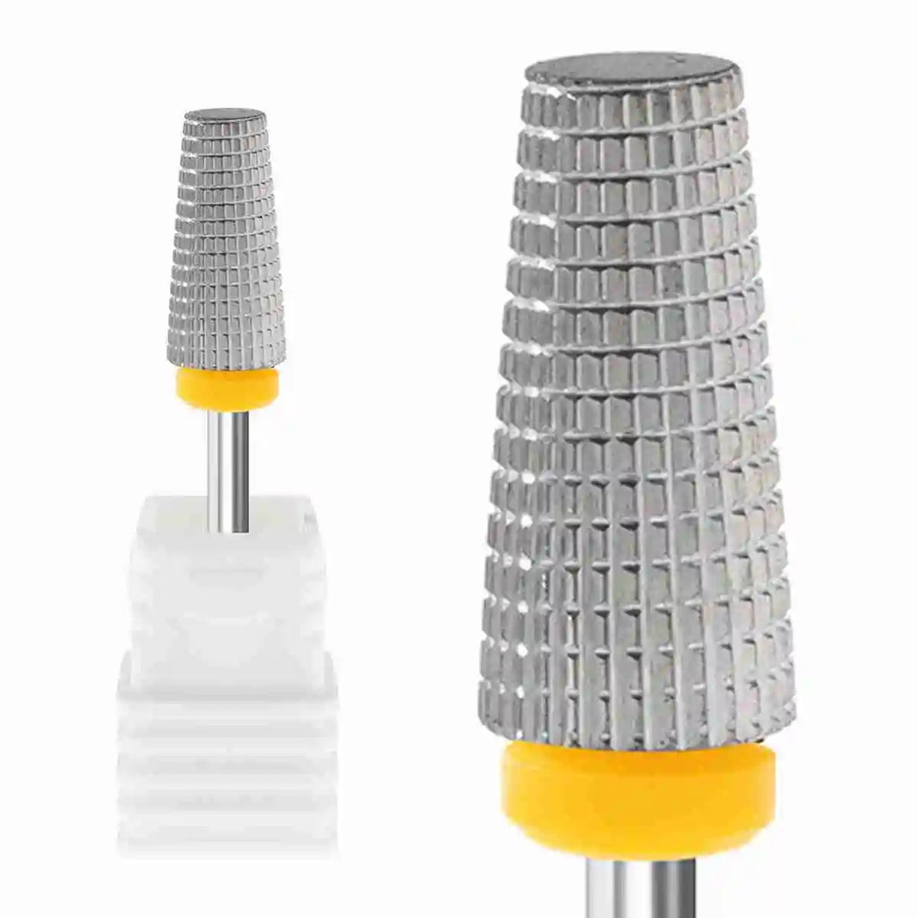 Kit 3 Professional Tungsten Drill Bits Gel Nail Porcelain Nail Art Drill Conical Needle Leveling Finishing Gel Motion
