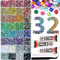 1Box Hot Selling Colorful Nail Rhinestones Bedazzling Kit 3mm Semi-circular Flatback Resin Nail Diamond Charms DIY Nails Parts