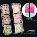 3D Acrylic Flowers Nail Charms Resin Five-petal Flowers Nail Art Decorations With Nail Ball Luxury Nail Rhinestones DIY Manicure