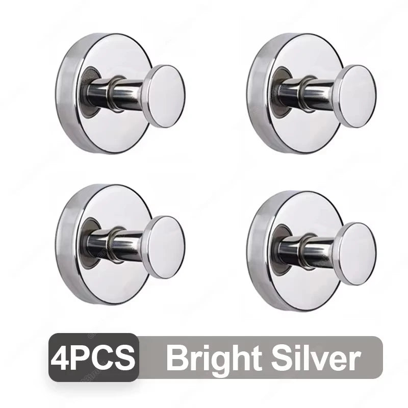 Suction Cup Hook Stainless Steel Punch-free Hooks Waterproof Wall Mount Strong Adsorption Hooks Reusable Kitchen Bathroom Hook