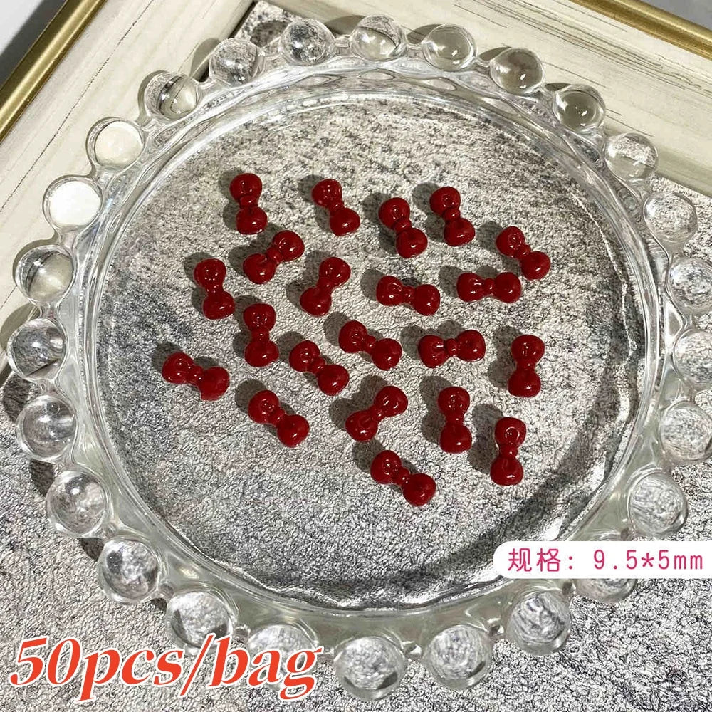 500-600pcs Bow Flower Nail Art Resin Decorations Mix Shapes Nail Charms Press on Manicure Supplies Jewelry Kawaii Accessories *&