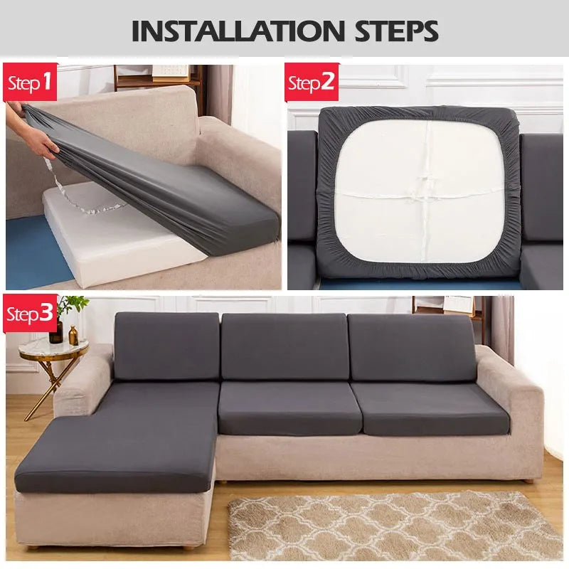 Waterproof Sofa Cushion Covers Sofa Cover For Living Room Silky Sofa Seat Cover Soft Stretch Couch Slipcover Furniture Protector