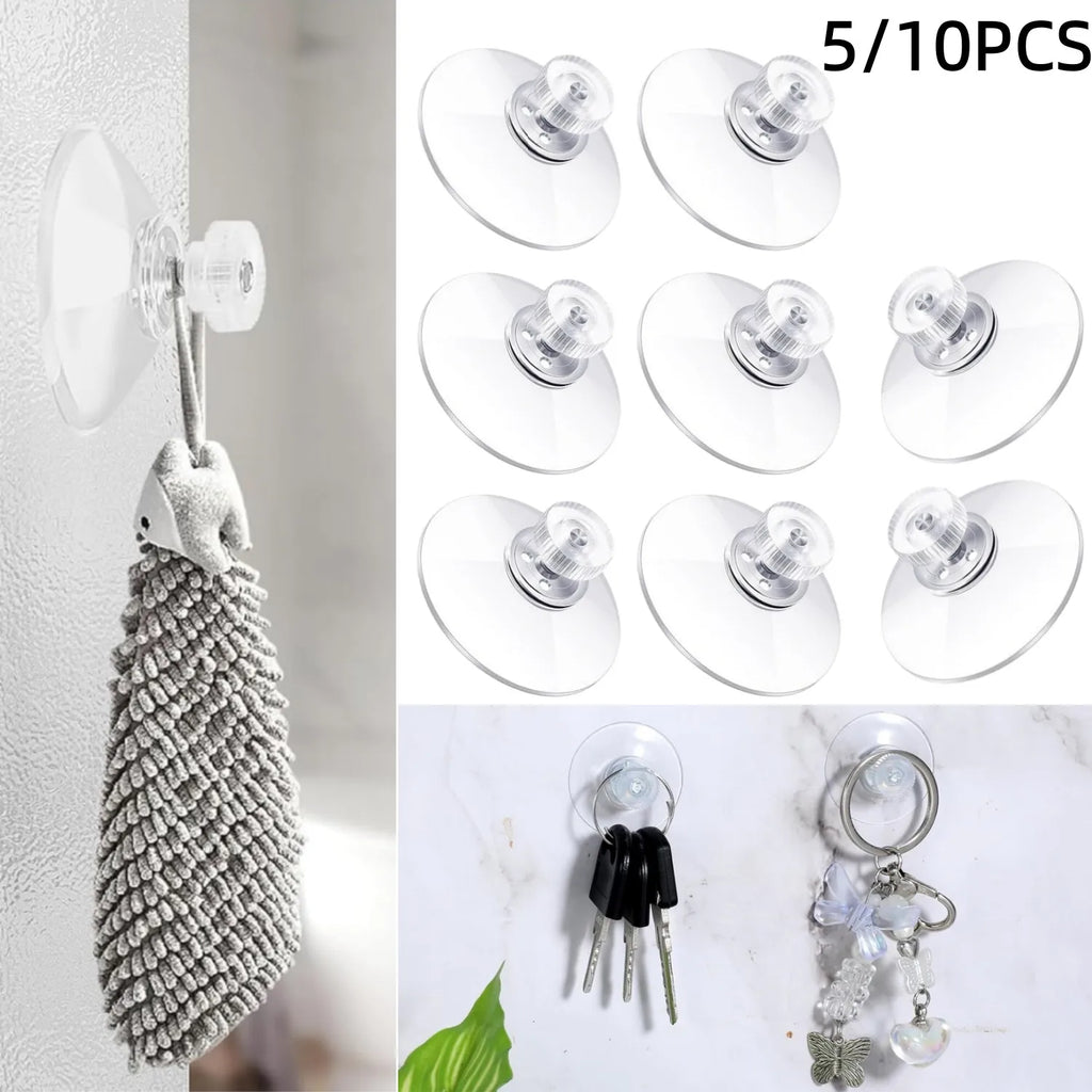 5/10Pcs PVC Sucker with Screw Nut 25/32/41/53mm Round Strong Transparent Suction Pads for Car Shade Glass Wall Door Glass Window