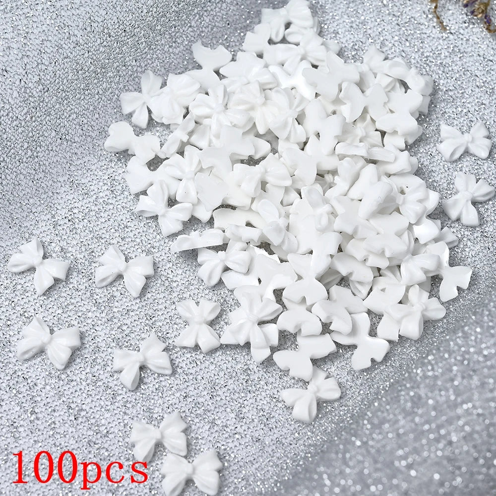 500-600pcs Bow Flower Nail Art Resin Decorations Mix Shapes Nail Charms Press on Manicure Supplies Jewelry Kawaii Accessories *&