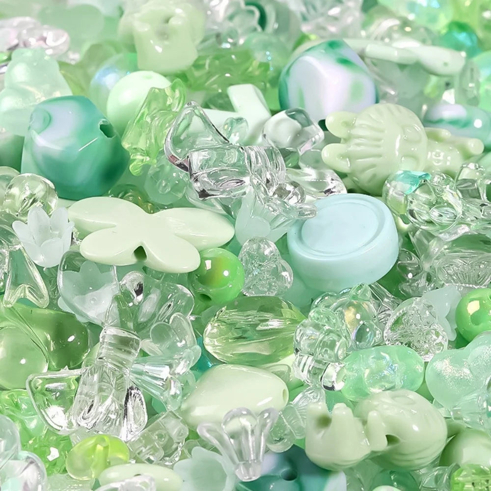 50g/pack Mixed Style Mixed Color Acrylic Loose Beads For Bracelet Necklace Jewelry Making Supplies DIY Handmade Accessory
