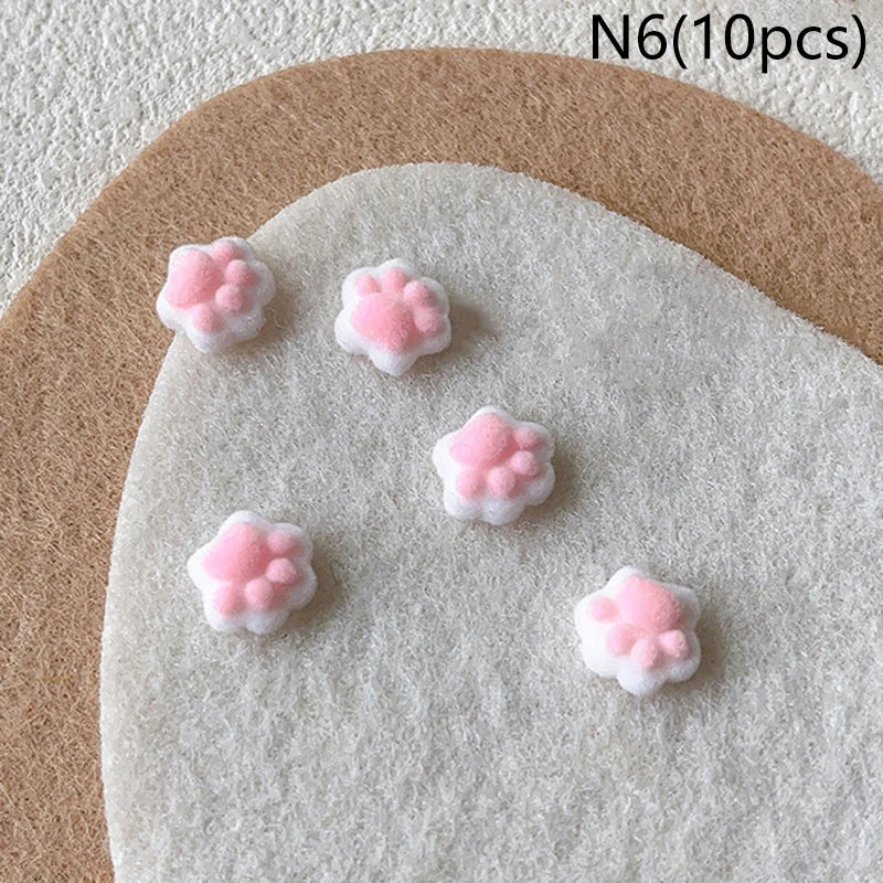 10pcs Nail Art Charms Resin Mini Cherry Strawberry Nail Art Flat Back Stone Figurines Scrapbook DIY Jewelry Decor Crafts