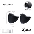 2Pcs Adjustable Metal Glass Shelf Clamps Wood/Glass Partition Brackets Wall Mount Anti-Slip Floating Clip Support for Shelves