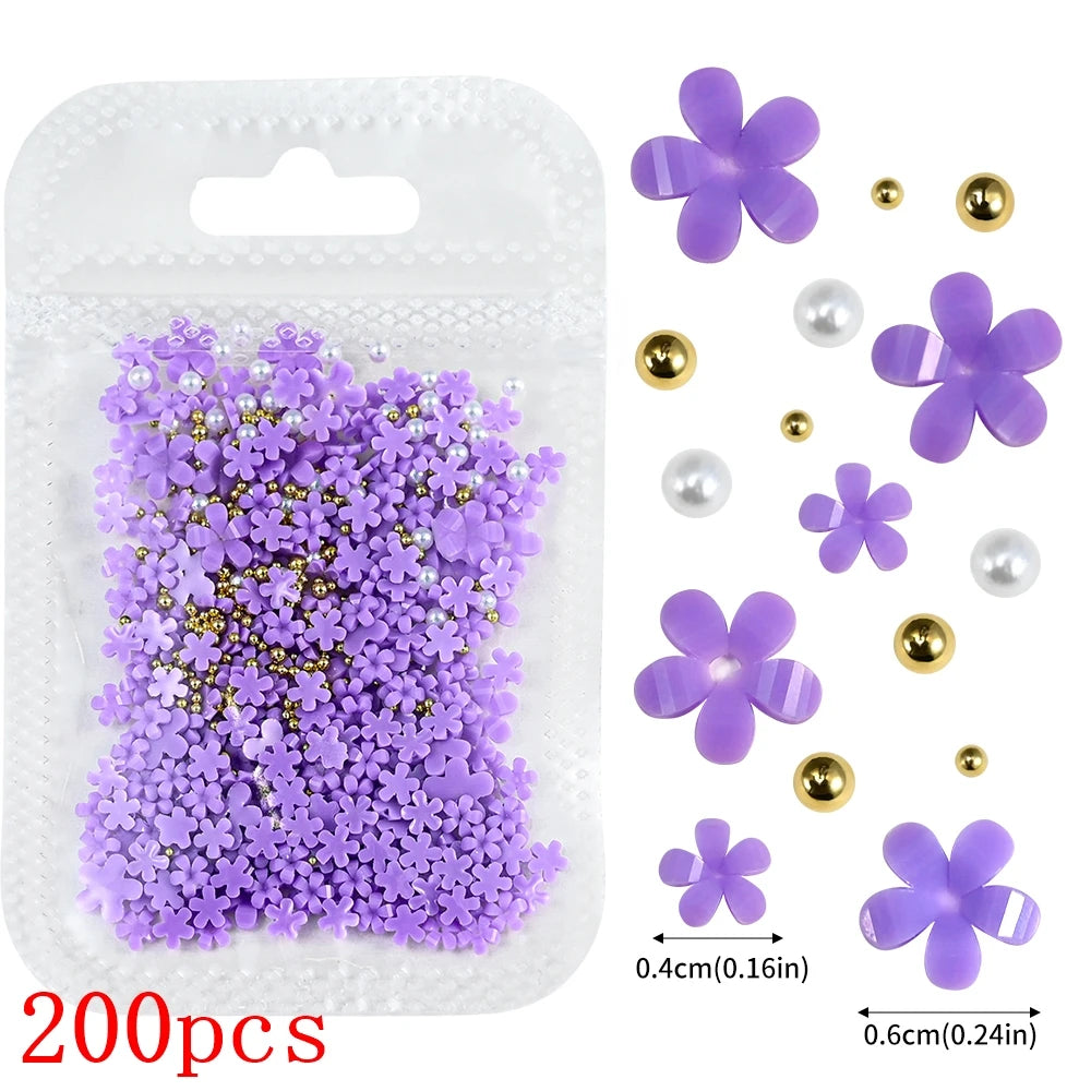 500-600pcs Bow Flower Nail Art Resin Decorations Mix Shapes Nail Charms Press on Manicure Supplies Jewelry Kawaii Accessories *&