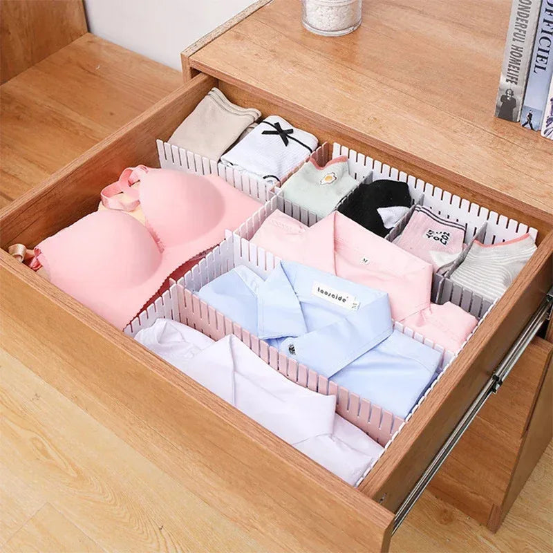 4pcs/set Adjustable Divider Board Household Storage Cabinet Combination Underwear Socks Sundries Drawer Organizer Home Storage