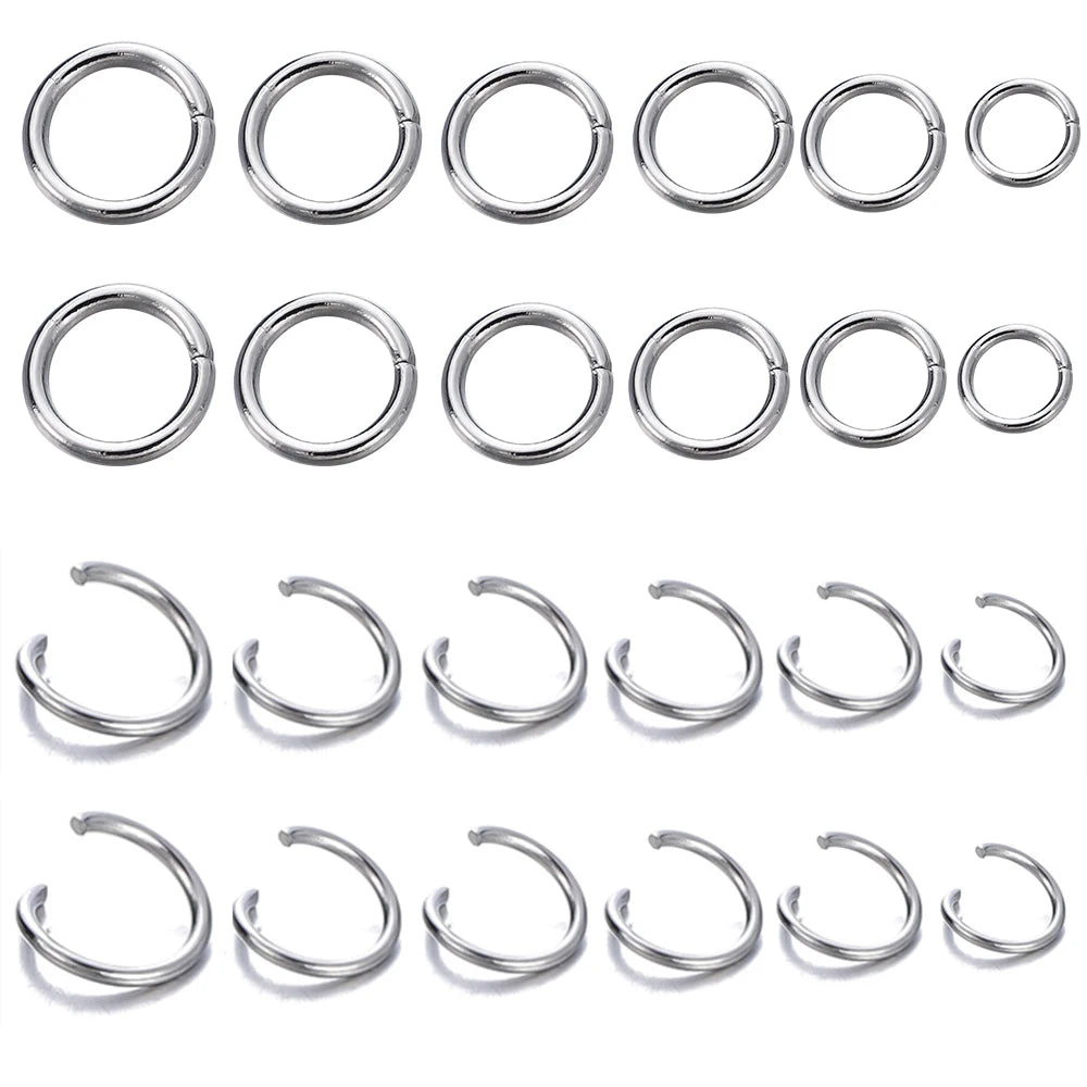 200Pcs Stainless Steel Open Jump Rings for Jewelry Making Supplies DIY Double Loops Split Rings Connectors For Jewelry Findings