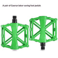 •1 Pair Double Ball Bicycle Pedals Aluminum Alloy Anti Skid Mountain Bike Pedals Ultra-Light Flat Cycling Treadle Platform