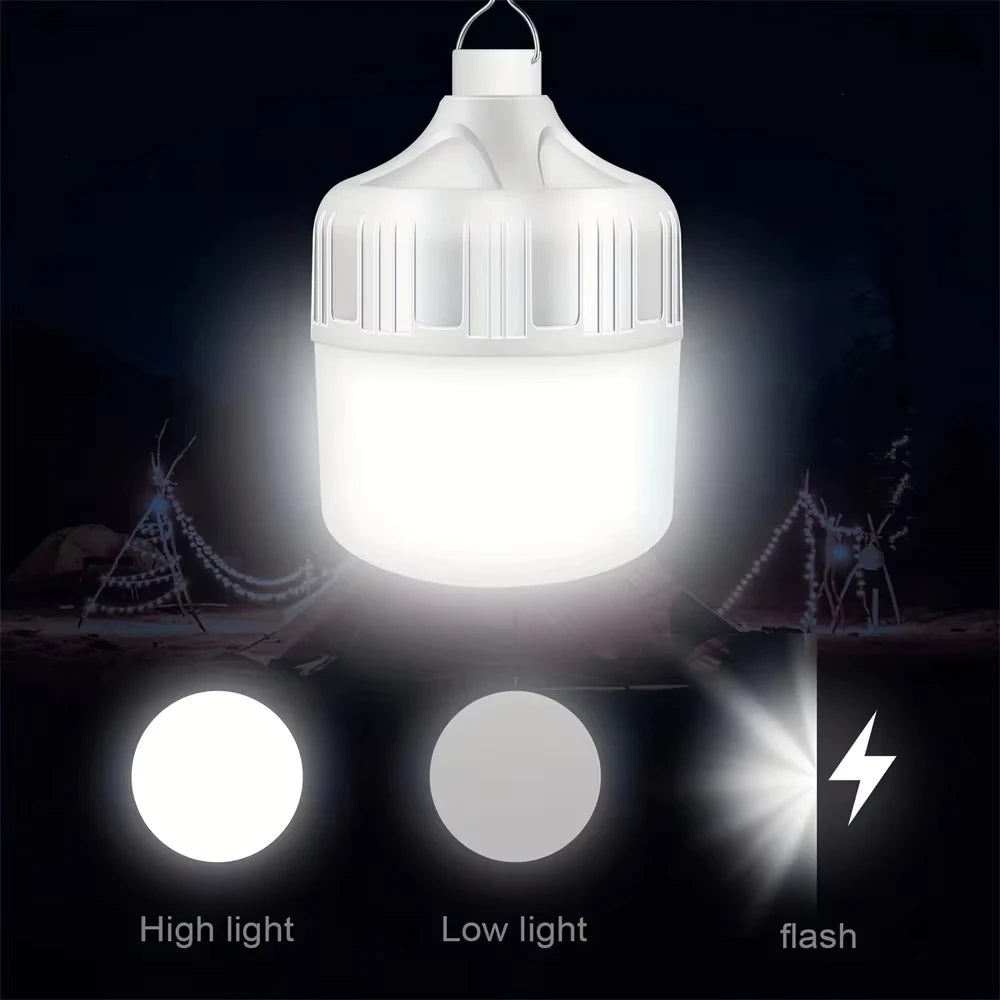 Usb Rechargeable Led Bulb Portable Camping Light Bulb Emergency Lighting Flashlight Lights Outdoor Picnics Hanging Tent Light