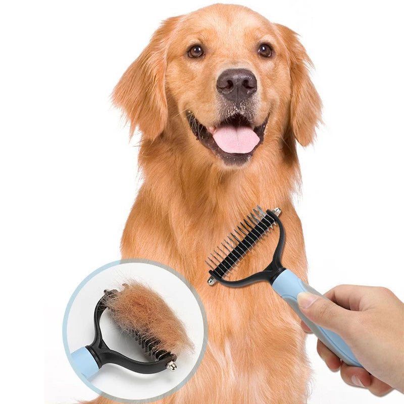 Professional Pet Deshedding Brush Dog Cat Grooming Tool Hair Fur Remover Undercoat Knot Cutter Comb for Puppy Shedding Supplies