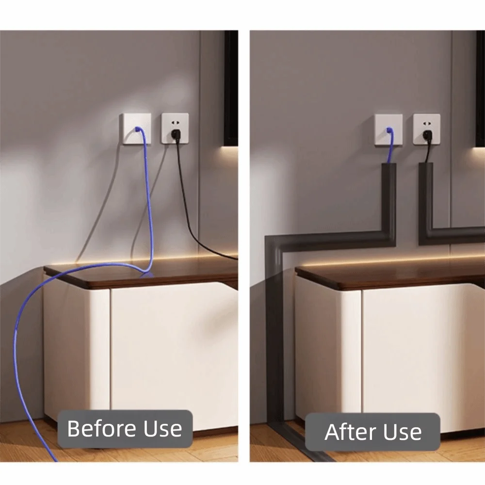 PVC Cord Covers for Wires on Floor Soft Floor Cable Cover Cord Hider Floor Cable Management Cable Protector