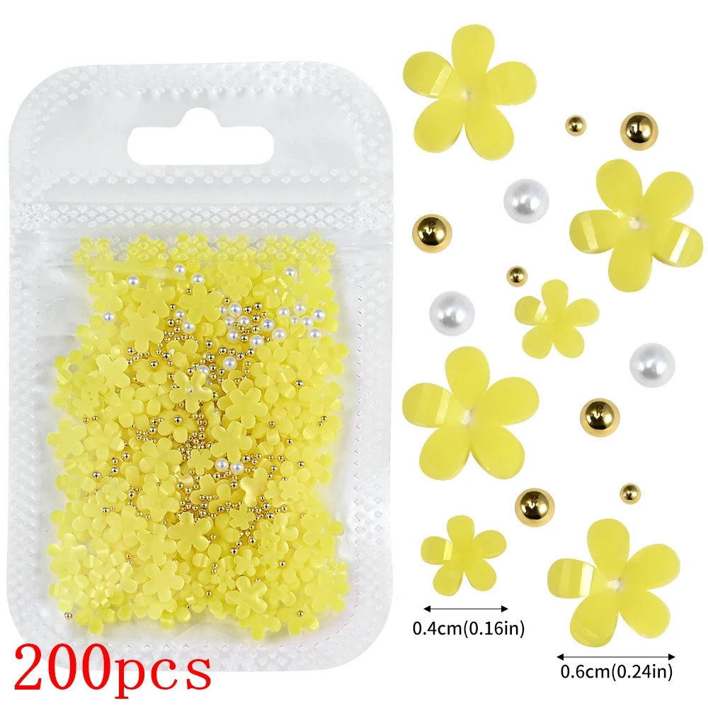 500-600pcs Bow Flower Nail Art Resin Decorations Mix Shapes Nail Charms Press on Manicure Supplies Jewelry Kawaii Accessories *&