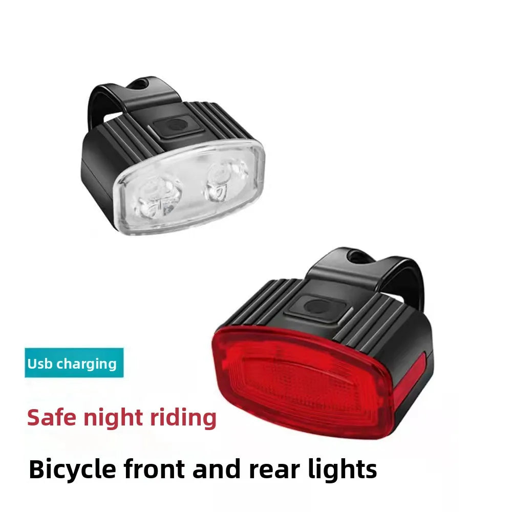 Bike Light Bicycle Front/Rear Light USB Rechargeable MTB Road Bike Headlight Waterproof Cycling Lamp Flashlight Fatbike Light