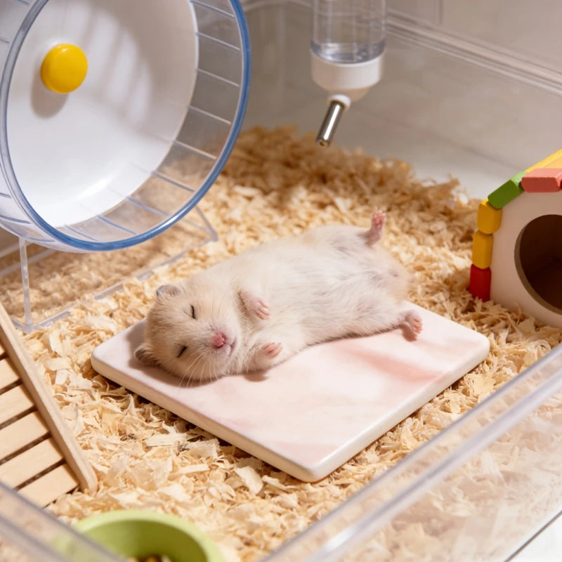 Square Hamster Cooling Pad Chew-proof and Tip-resistant Cooling Mat Cooling Pad for Hamsters Small Pet Easy To Clean