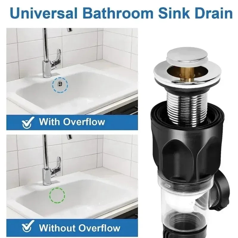 Universal Flip Stainless Steel Washbasin Washbasin Sink Wall Drainage Pipe Kitchen Bathroom Accessories Anti Odor Drainage Pipe