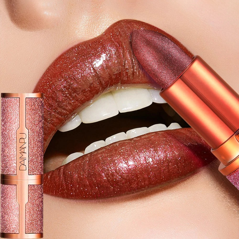 Rose Smoke Powder, Bright Starry Sky, Glossy Velvet Texture, Durable, Make Your Lips Shiny, Waterproof, Anti-fouling.lipstick