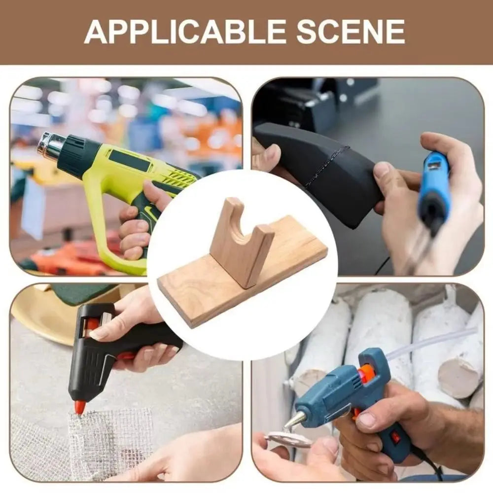 New Universal Hot Glue Holder Wooden DIY Hot Glue Machine Base Hot Glue Support Stand