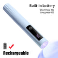 YIKOOLIN Mini Handheld UV Light Nail Lamp with Stand Handheld UV Light with Display for Gel Nail Rechargeable USB Nail Dryer