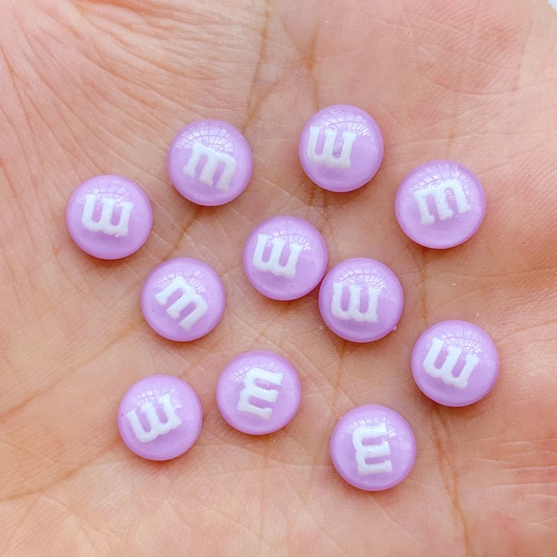 50pcs Cute 8mm Mixed Mini Candy Nail Rhinestones Gems Glitter Nail Art Jewelry Manicure Nail Decoration Accessorie